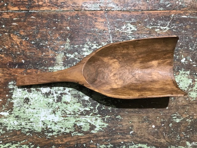 Vintage  Wooden Grain Scoop  #3873g
