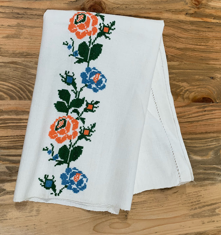 Vintage European Linen Tea Towel  #4711