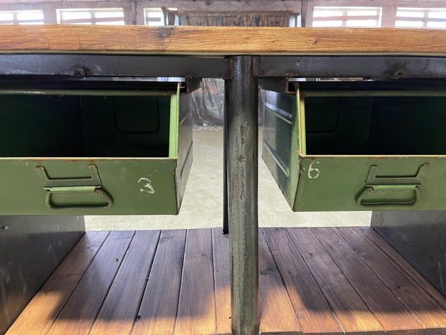 Vintage European Workbench kitchen island table #3742 Nr29