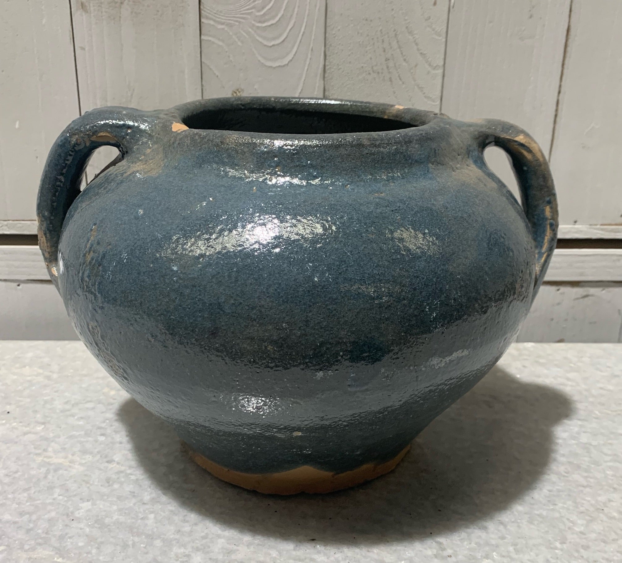 Vintage Glazed Ceramic  Pot #4727