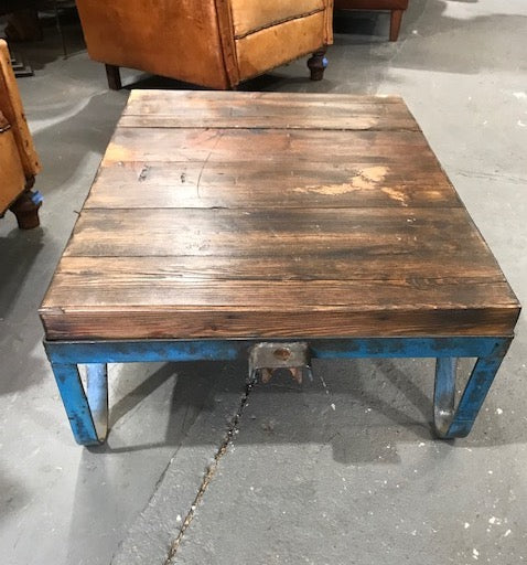 Vintage  Rail Cart Coffee Table  #3875