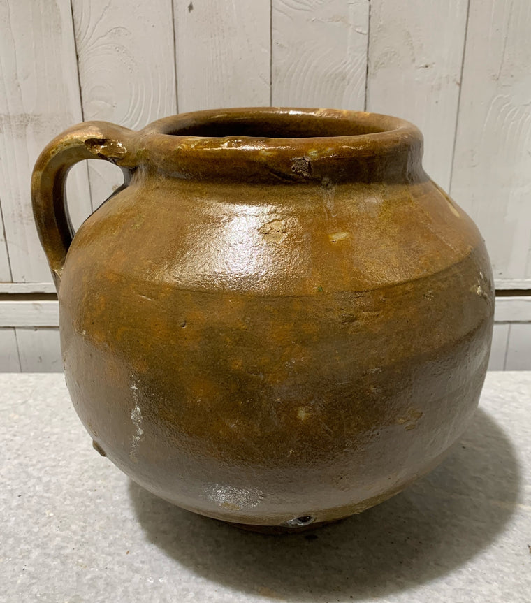 Vintage Glazed Ceramic  Pot #4729