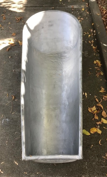 Vintage European Galvanised Bathtub #3878a