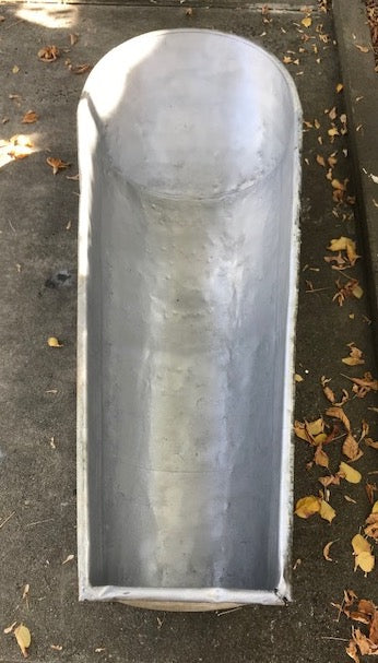 Vintage European Galvanised Bathtub #3878b