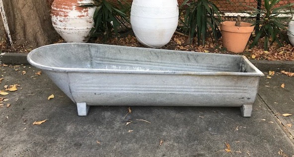 Vintage European Galvanised Bathtub #3878e