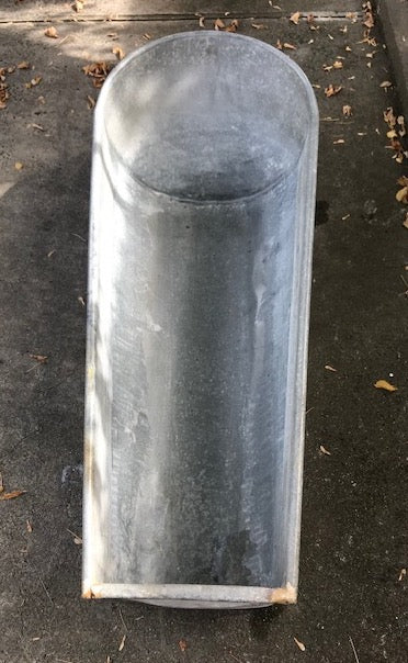 Vintage European Galvanised Bathtub #3878e