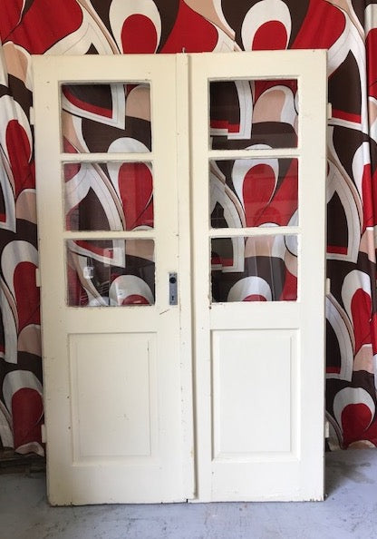 Vintage European Double Wooden  Doors  #3879d