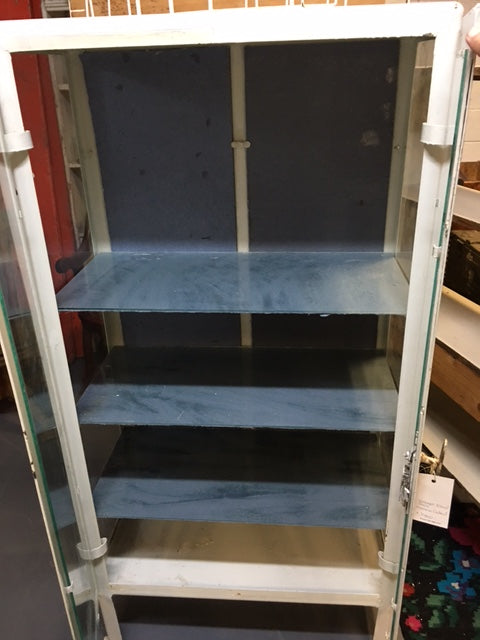 Vintage enamel cabinet deals