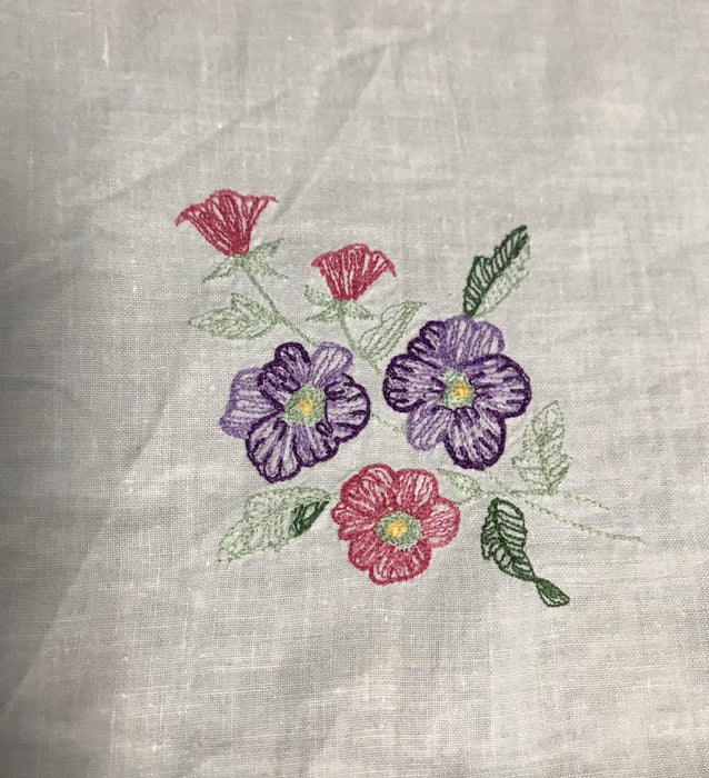 Vintage  Embroidered Table Cloth  #TB12  FREE AUS POSTAGE