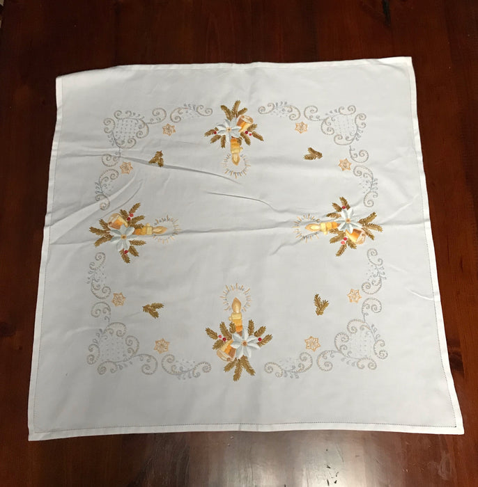 Vintage  Embroidered Table Cloth  #TB14  FREE AUS POSTAGE