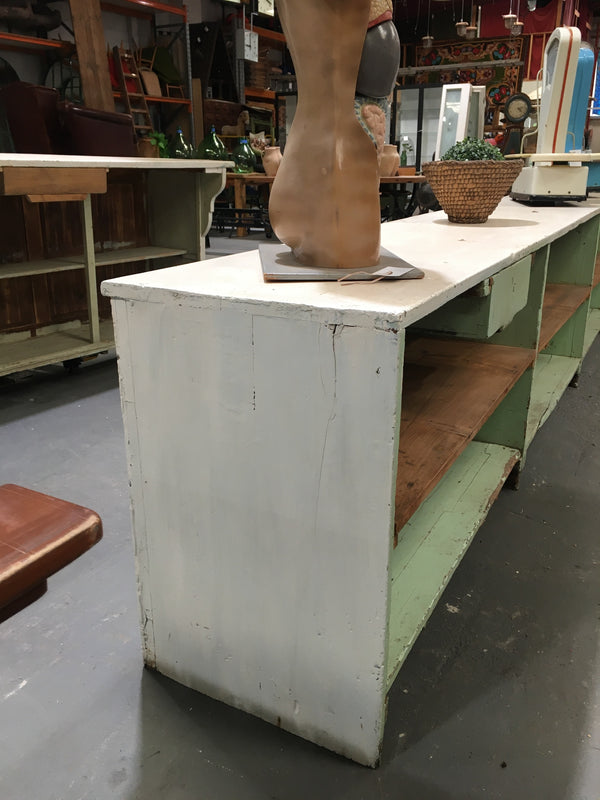 Vintage  European Shop Counter/ Kitchen Island  #3752