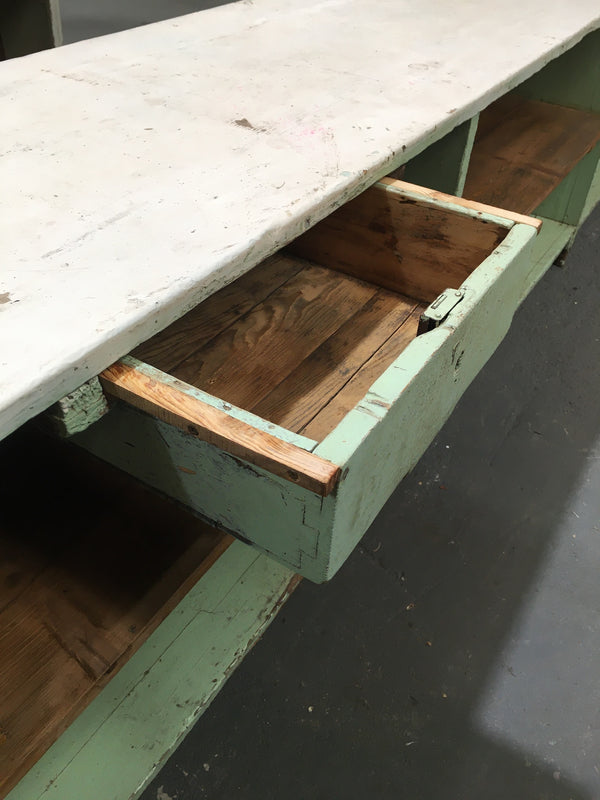 Vintage  European Shop Counter/ Kitchen Island  #3752