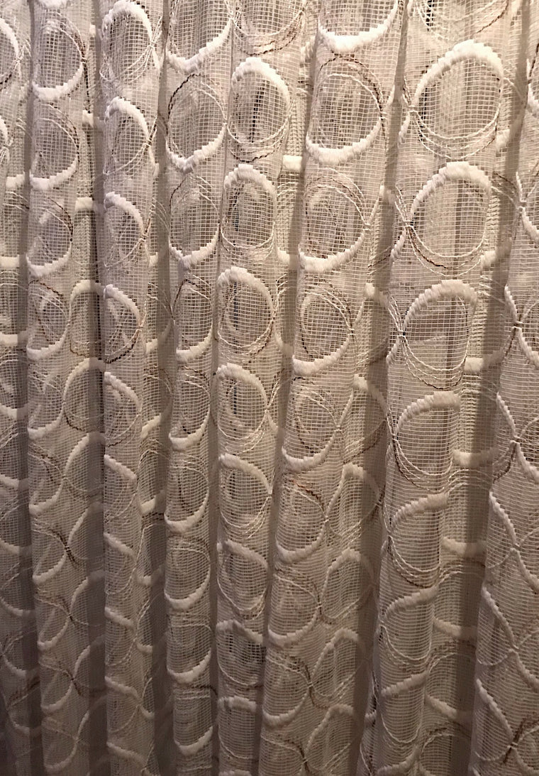 1970s Loose Woven Lace  Curtain  #F412  FREE AUS POSTAGE