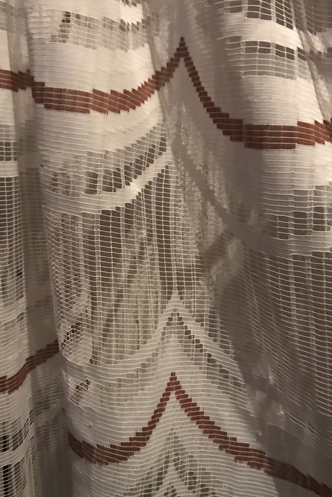 1970s Loose Woven Lace  Curtain  #F413  FREE AUS POSTAGE