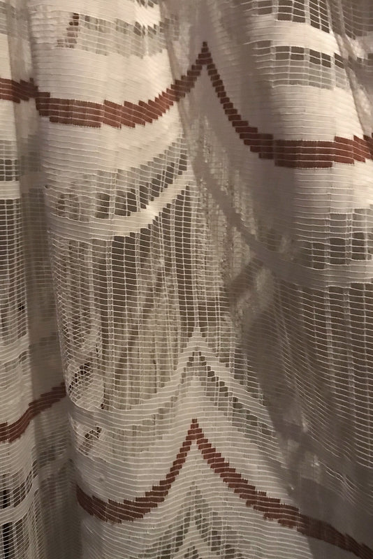 1970s Loose Woven Lace  Curtain  #F413  FREE AUS POSTAGE