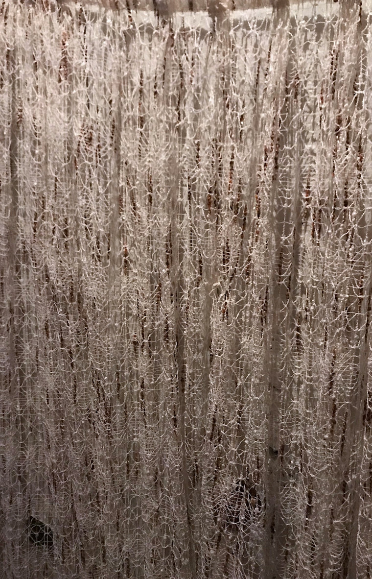 1970s Loose Woven Lace  Curtain  #F414  FREE AUS POSTAGE