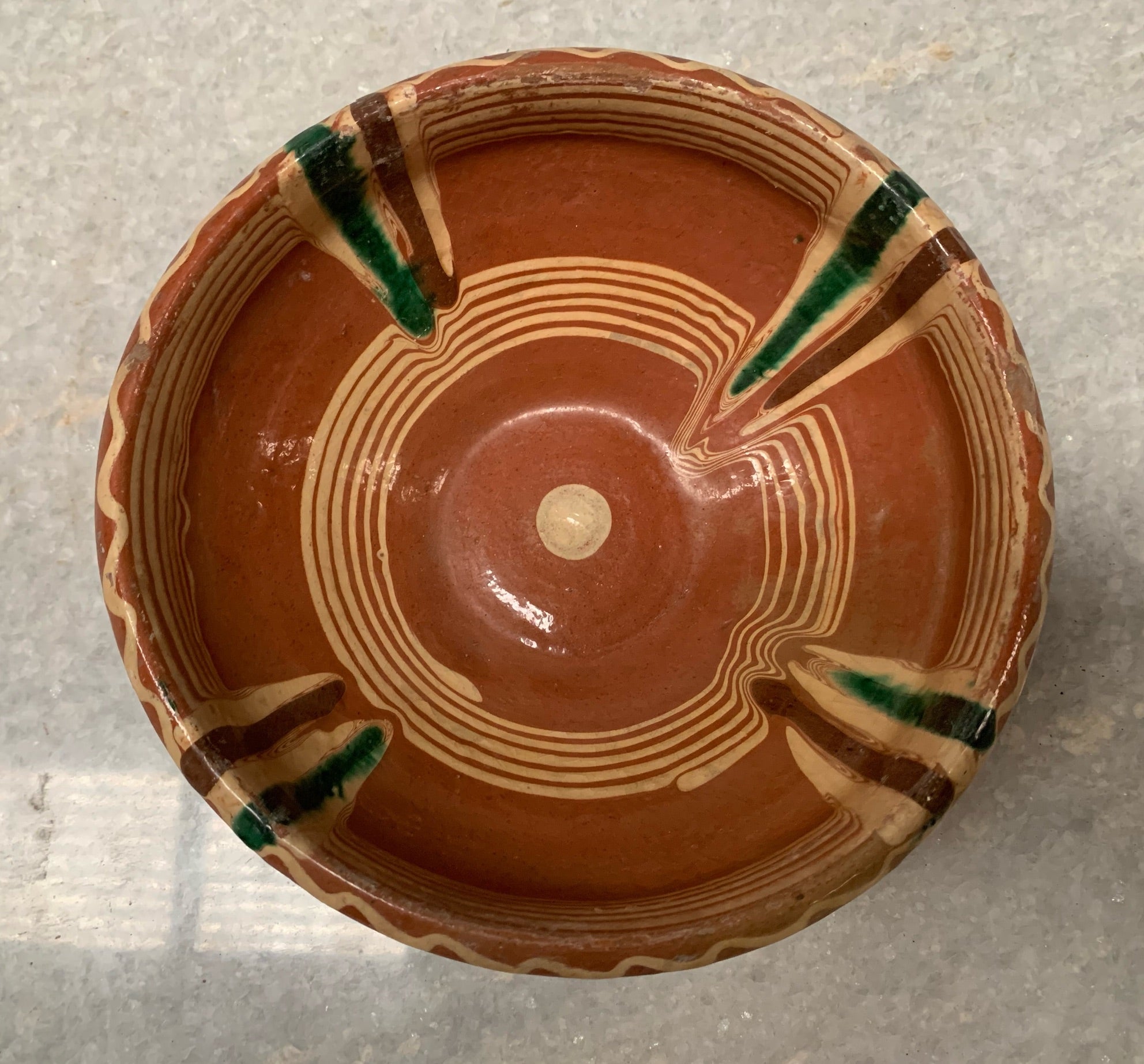 Vintage Hungarian Terracotta Bowl #4803