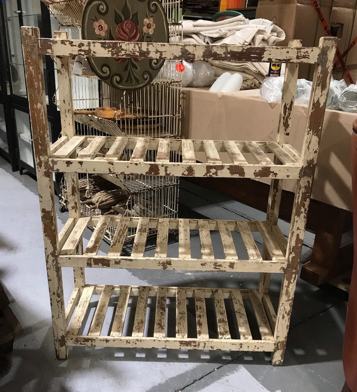 Vintage  Wooden Shoe Rack #3885