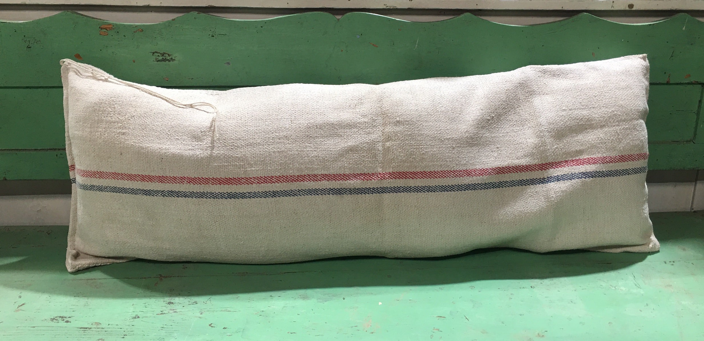 Vintage  Linen "Grainsack" Body Pillow #3757E