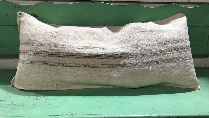Vintage  Linen "Grainsack" Body Pillow #3757F