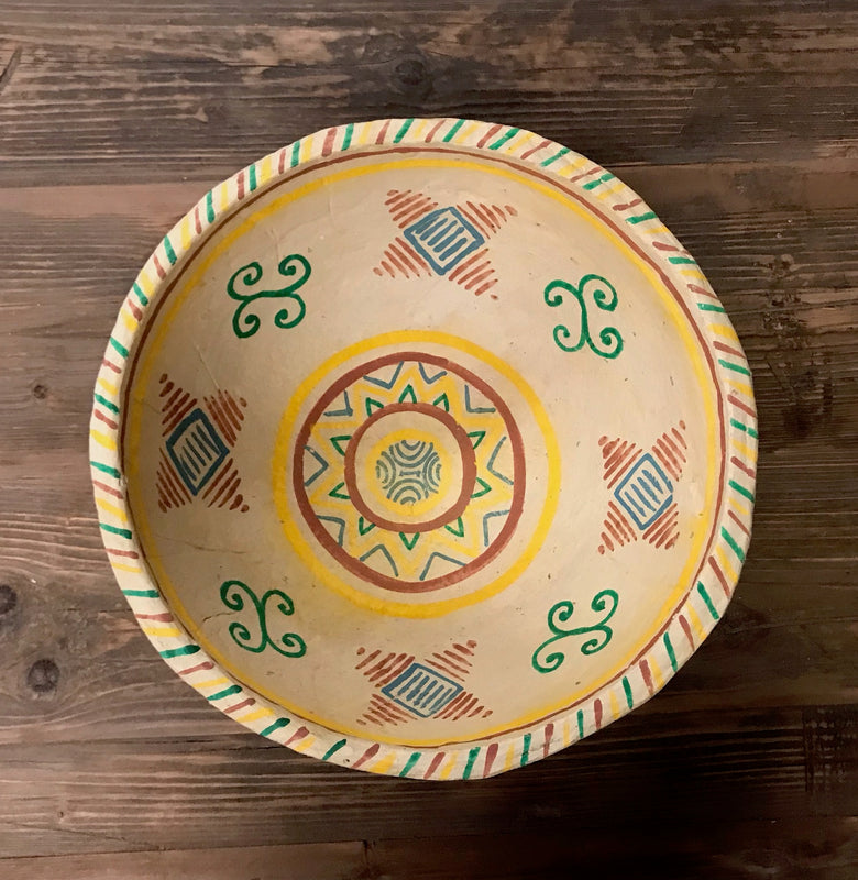 Hand Painted Paper Mashe Bowl #3890 Byron