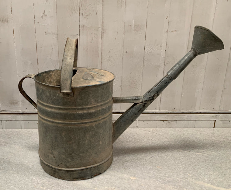 Rustic European Vintage  Galvenized Watering Can  #4813