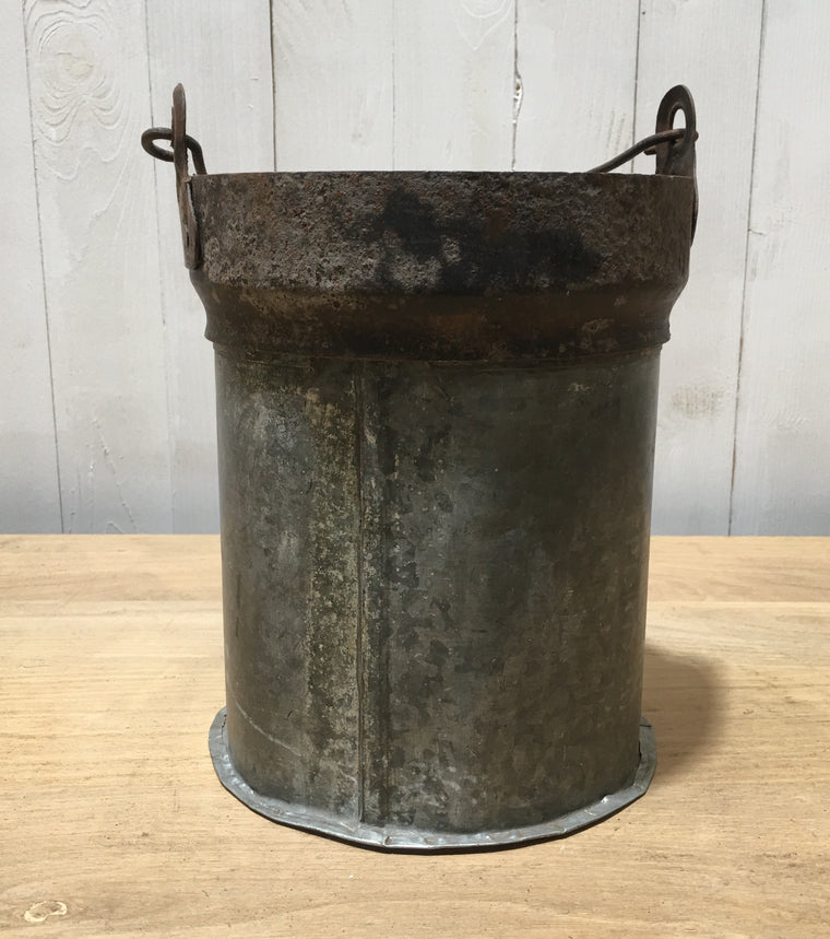 Vintage  Galvanised Bucket Planter #3758B