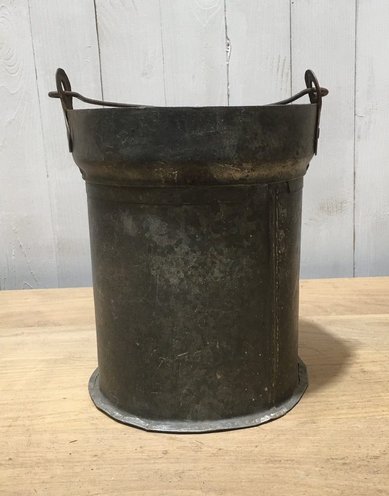 Vintage  Galvanised Bucket Planter #3758C