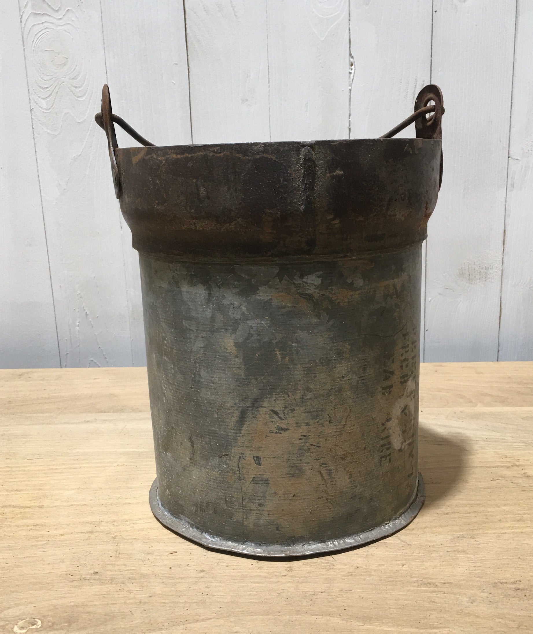 Vintage  Galvanised Bucket Planter #3758D