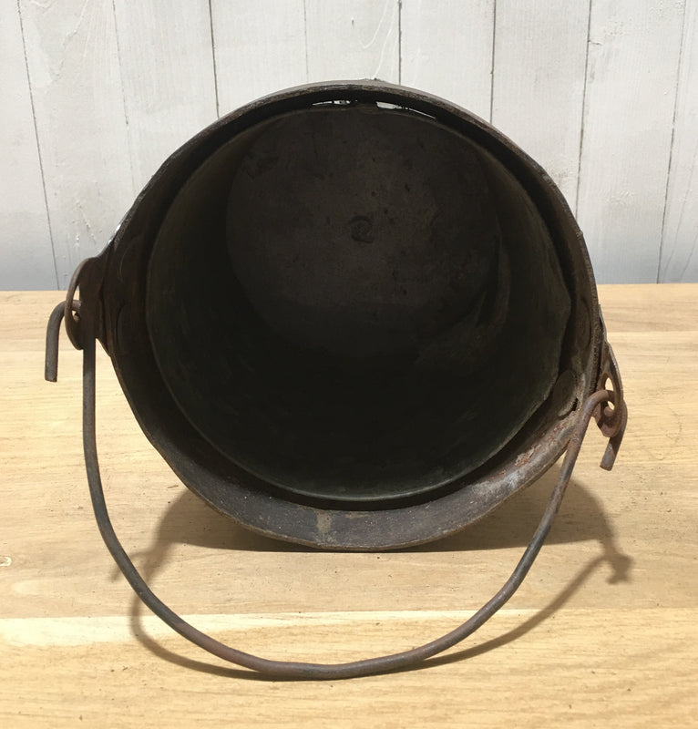 Vintage  Galvanised Bucket Planter #3758D