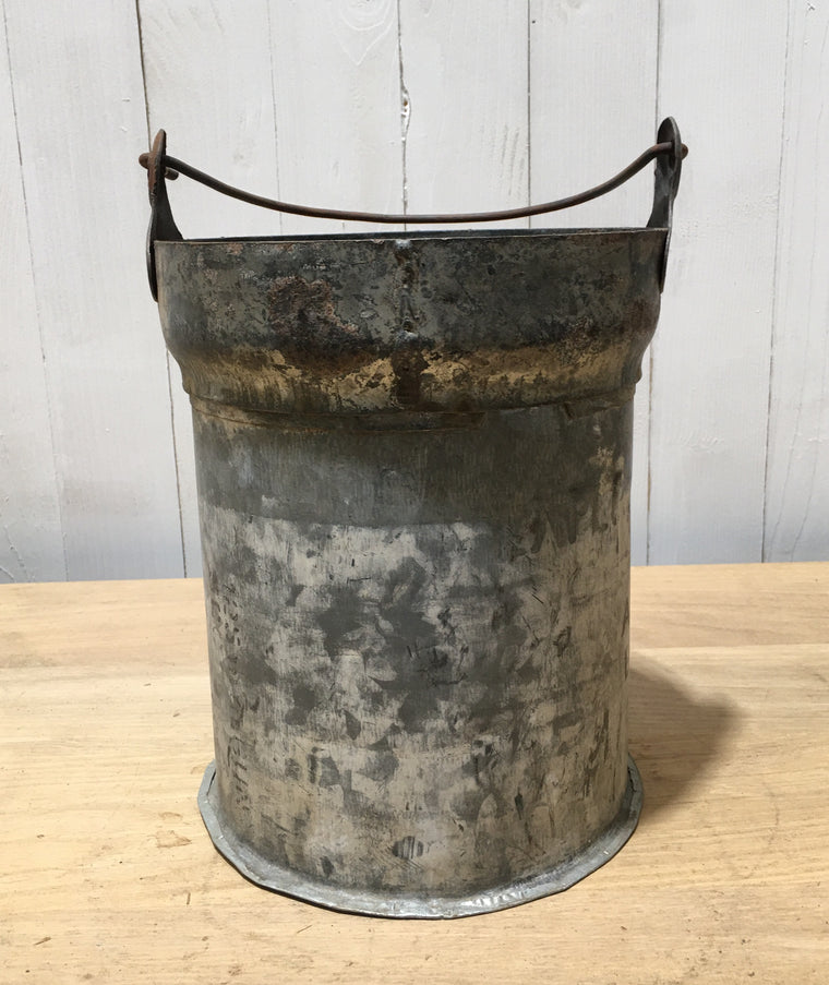 Vintage  Galvanised Bucket Planter #3758F