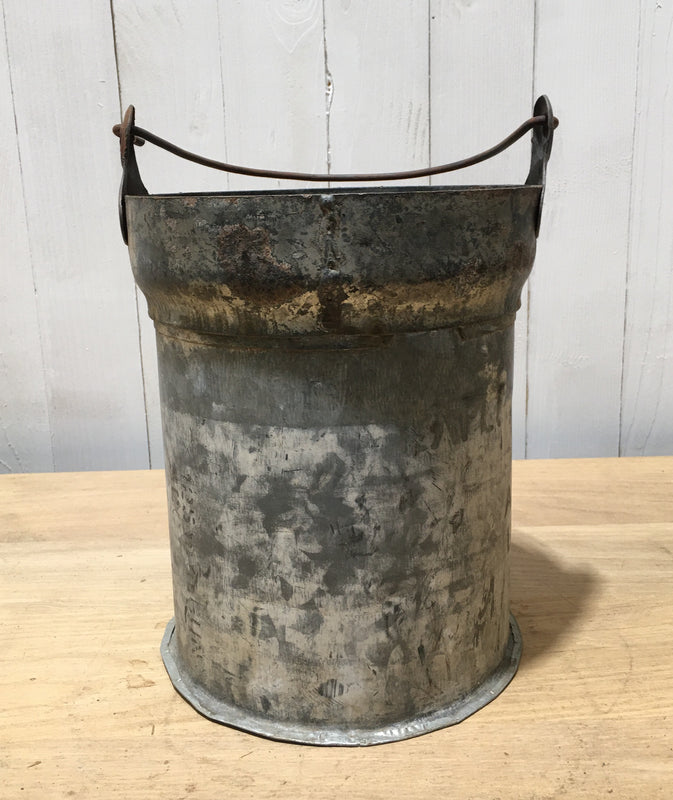 Vintage  Galvanised Bucket Planter #3758F