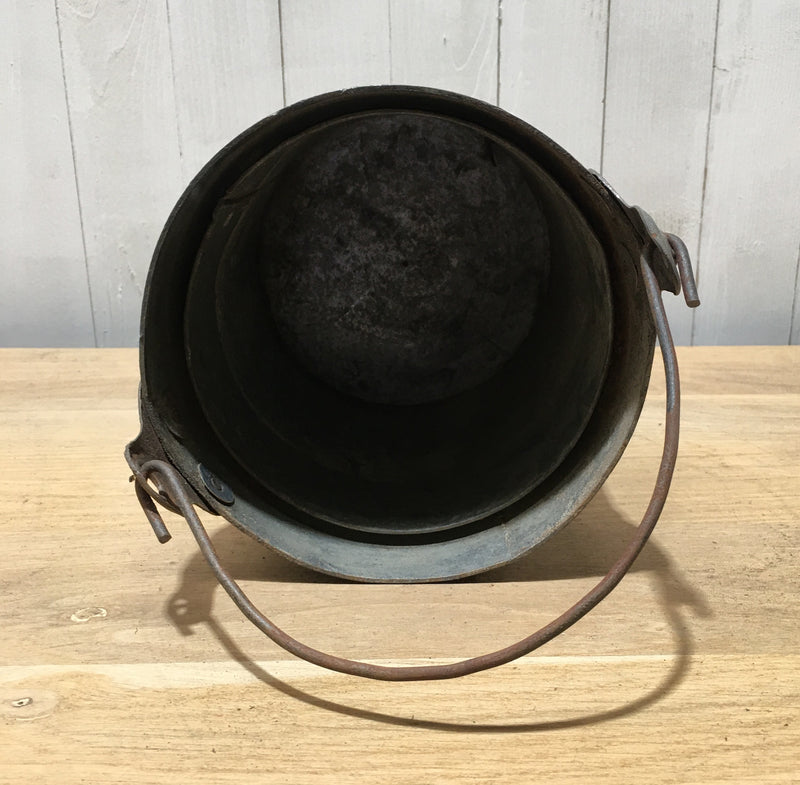 Vintage  Galvanised Bucket Planter #3758F