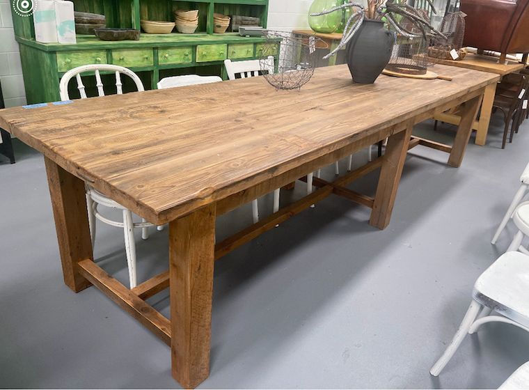Vintage European Farmhouse  Table  #3640  Byron