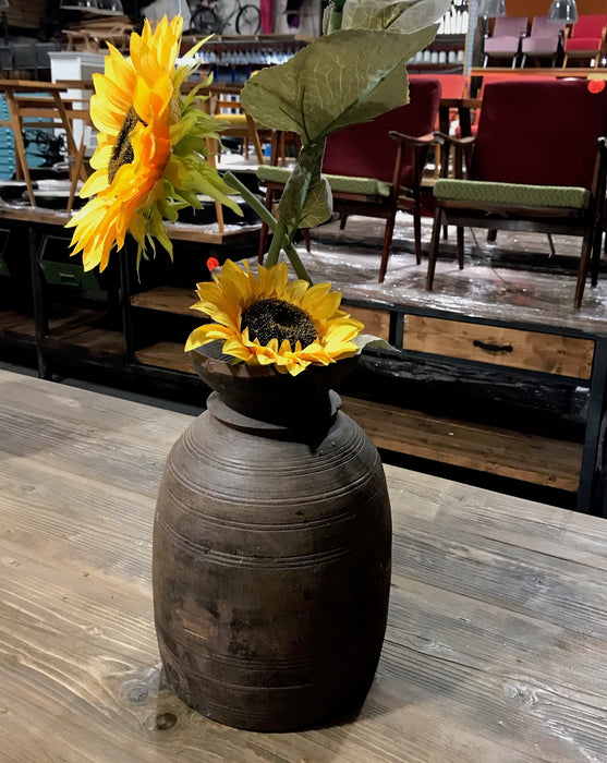 Vintage Wooden  Vase  #3896b