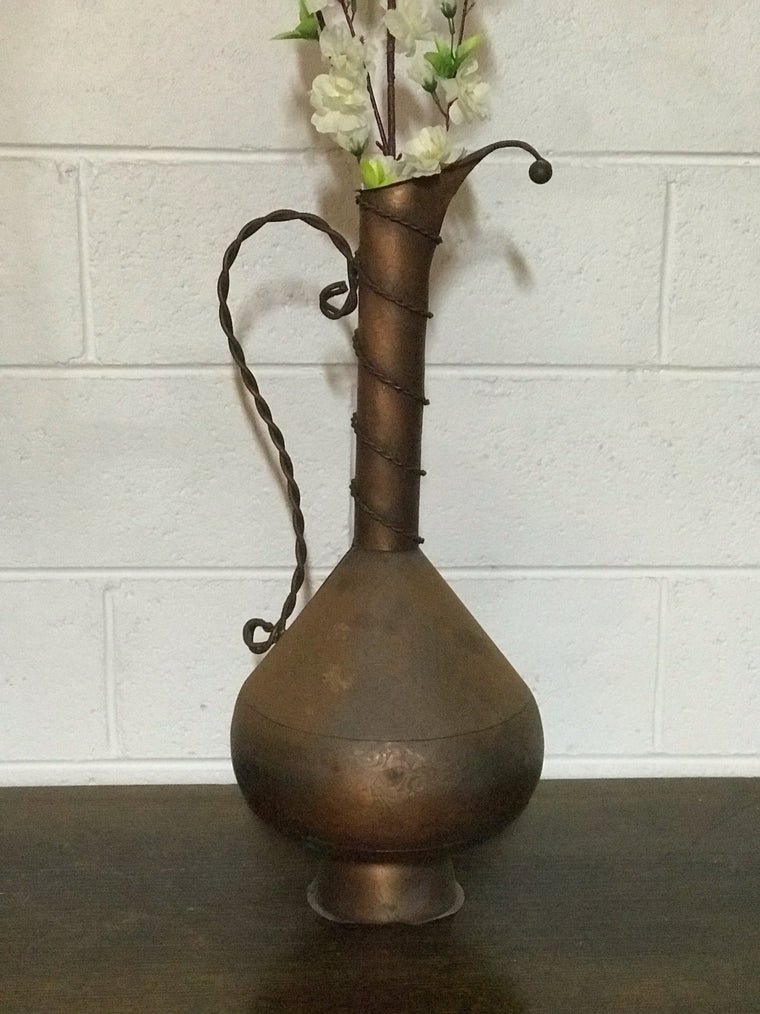 Vintage Copper Water Jug  #3898a Byron