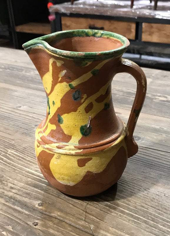 Hungarian Gypsy Terracotta Vessle/ Jug  #3899