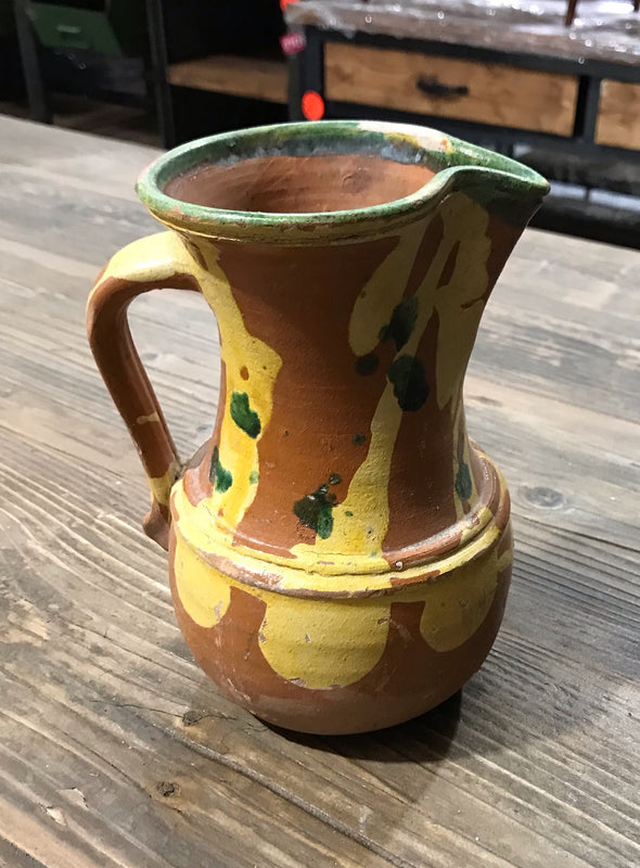 Hungarian Gypsy Terracotta Vessle/ Jug  #3899