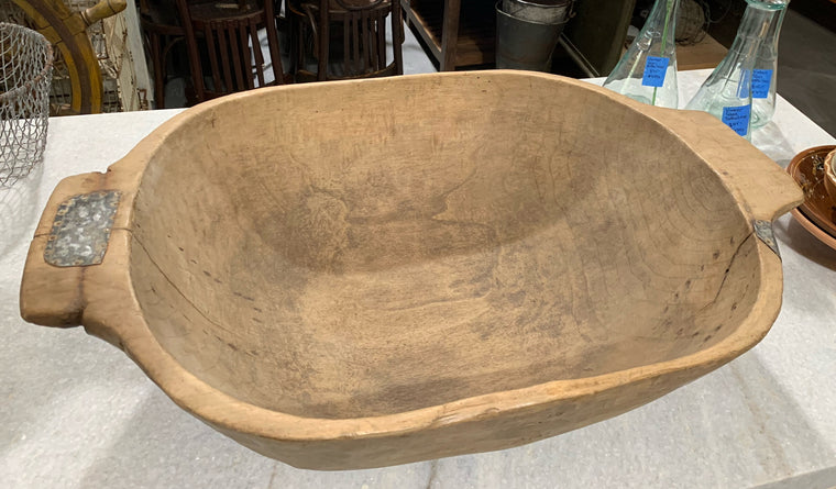 Vintage Rustic  European Wooden Bowl  #4822
