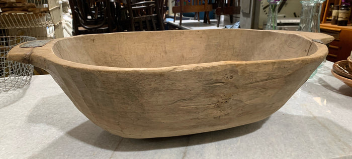Vintage Rustic  European Wooden Bowl  #4822