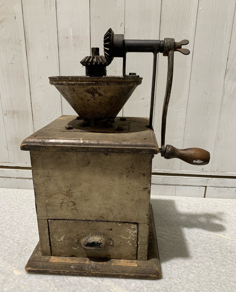 Vintage Rustic European Coffee Grinder  #4825
