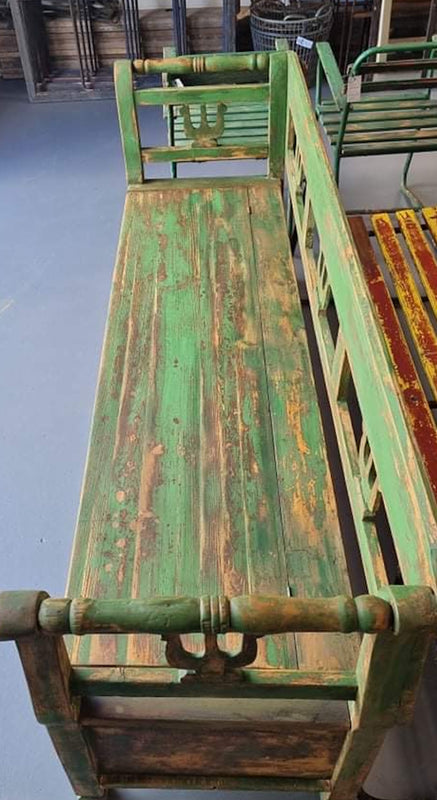 Vintage Hungarian Box Bench Seat  #3571 A Byron