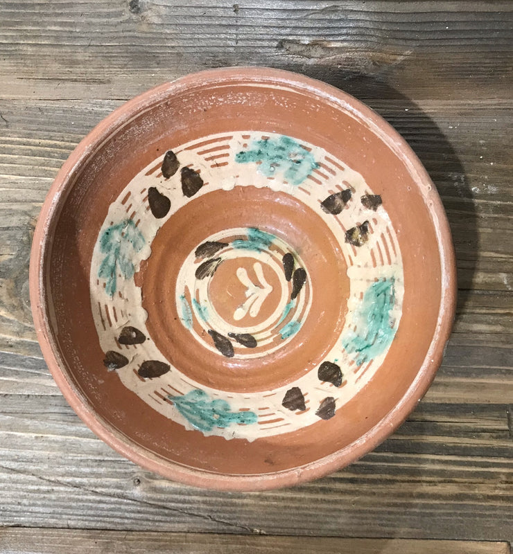 Old  Hungarian Terracotta Bowl #3911c