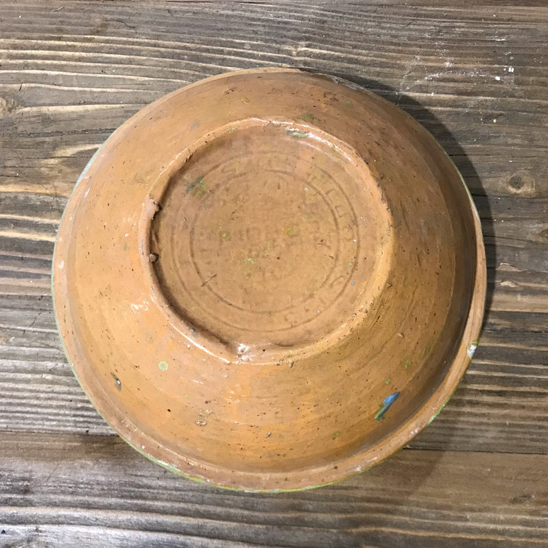 Old  Hungarian Terracotta Bowl #3914d