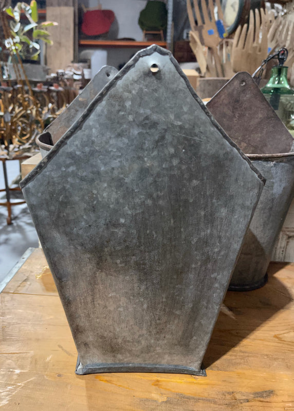 European Galvanised Wall Planter #6283