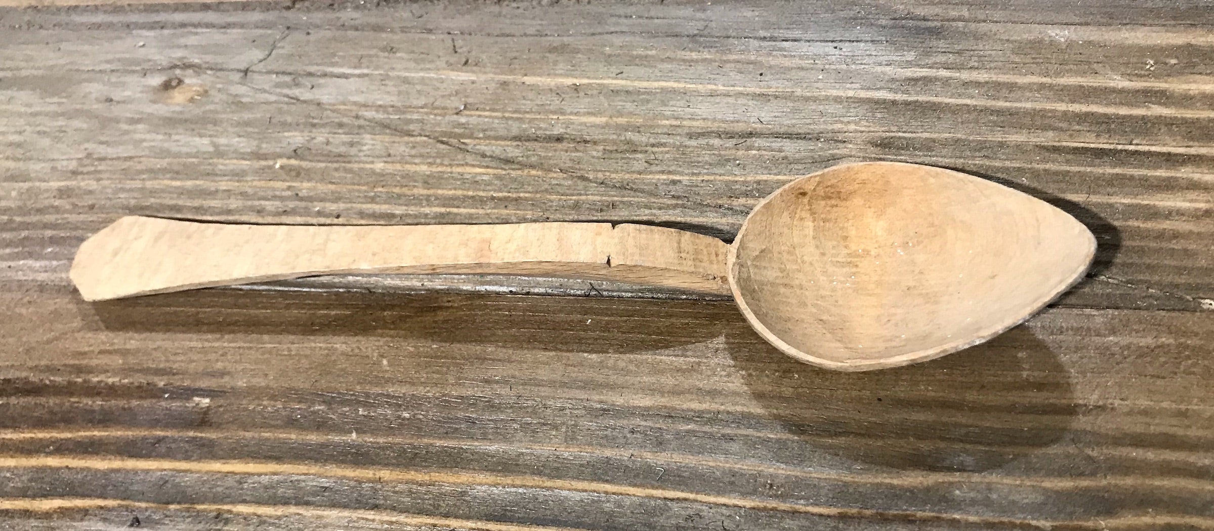 Vintage  Wooden Handcarved Spoon #3915d