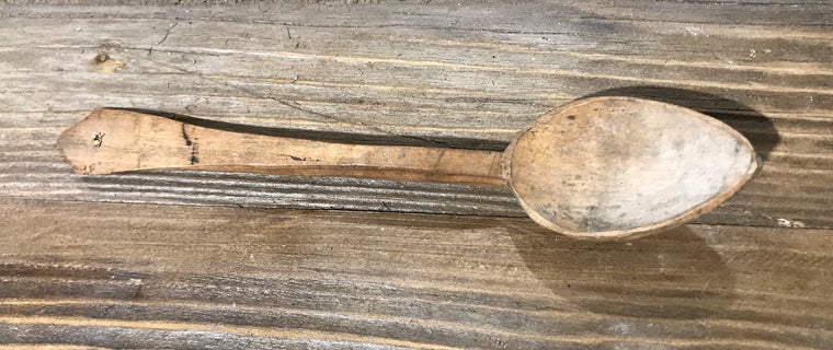 Vintage  Wooden Handcarved Spoon #3915e