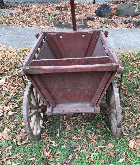 Vintage European Wooden Pumpkin Cart #3917b  Byron
