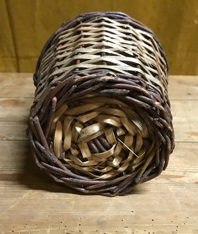 Vintage European Wicker Wine Demijohn Bottle  #3918d