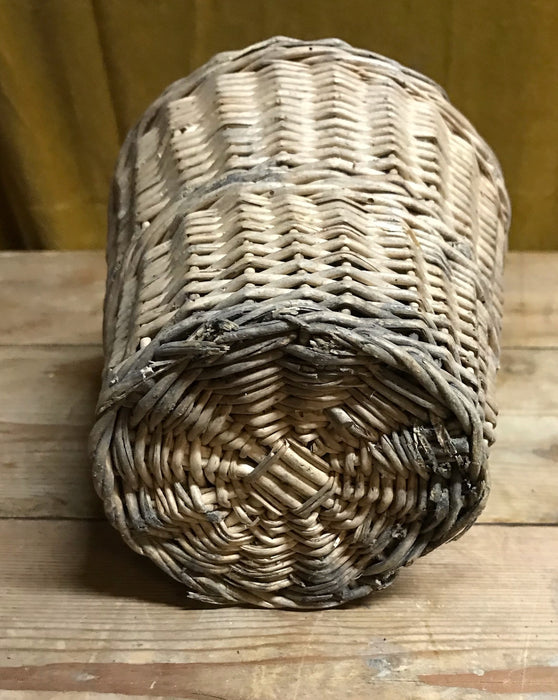 Vintage European Wicker Wine Demijohn Bottle  #3918e